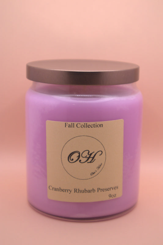 Cranberry Rhubarb Preserves Single Wick Candle