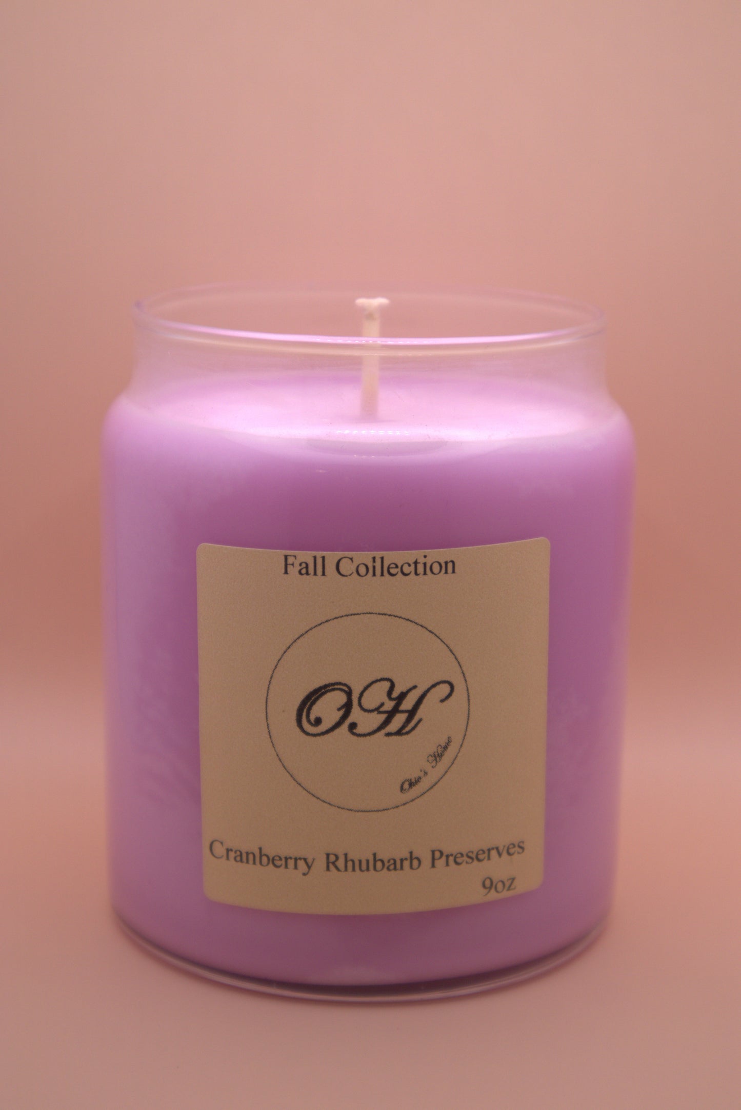 Cranberry Rhubarb Preserves Single Wick Candle