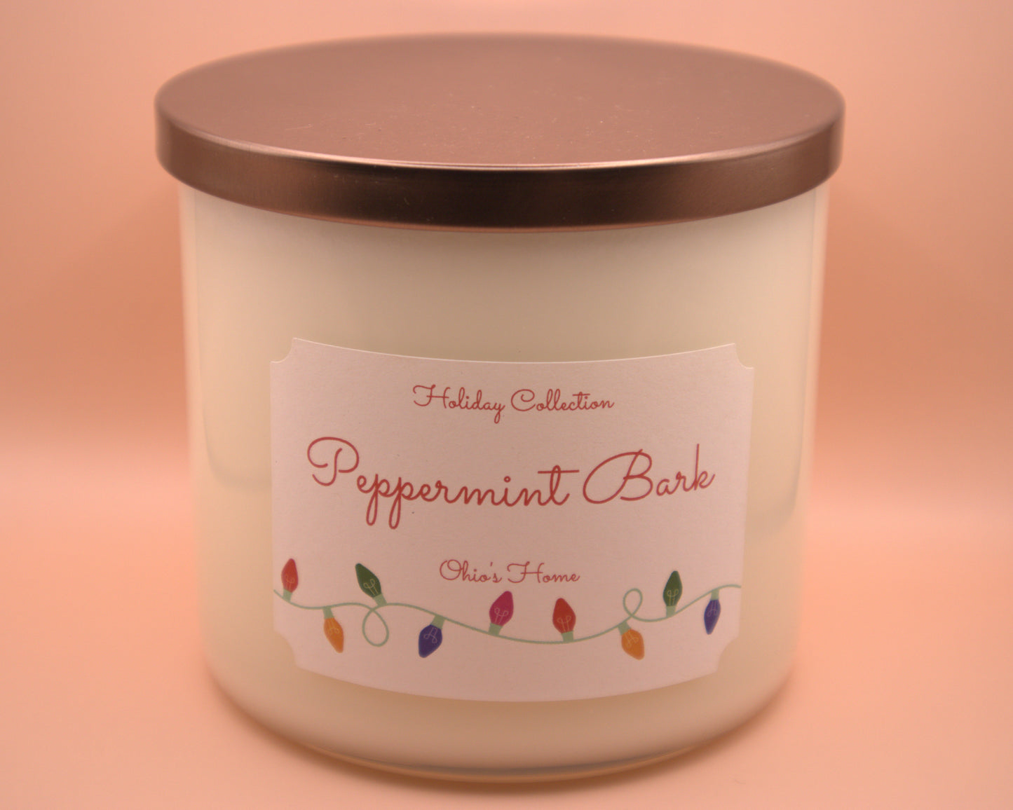 Peppermint Bark 3 Wick Candle