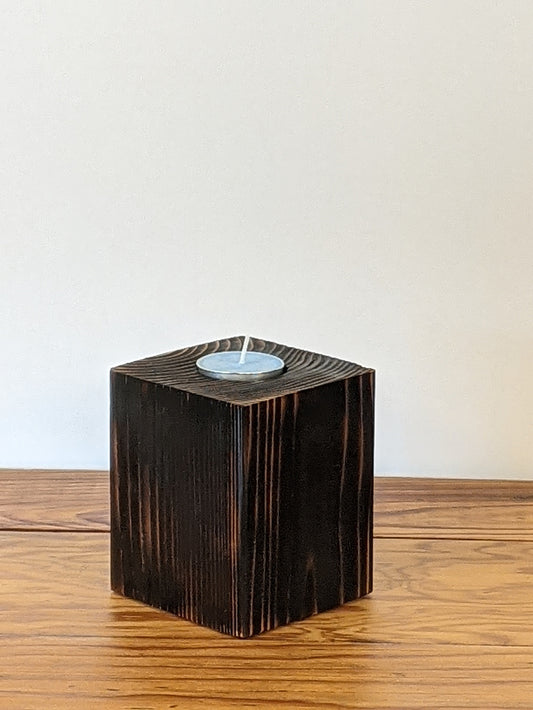 Burnt Cedar Tea Light Holder