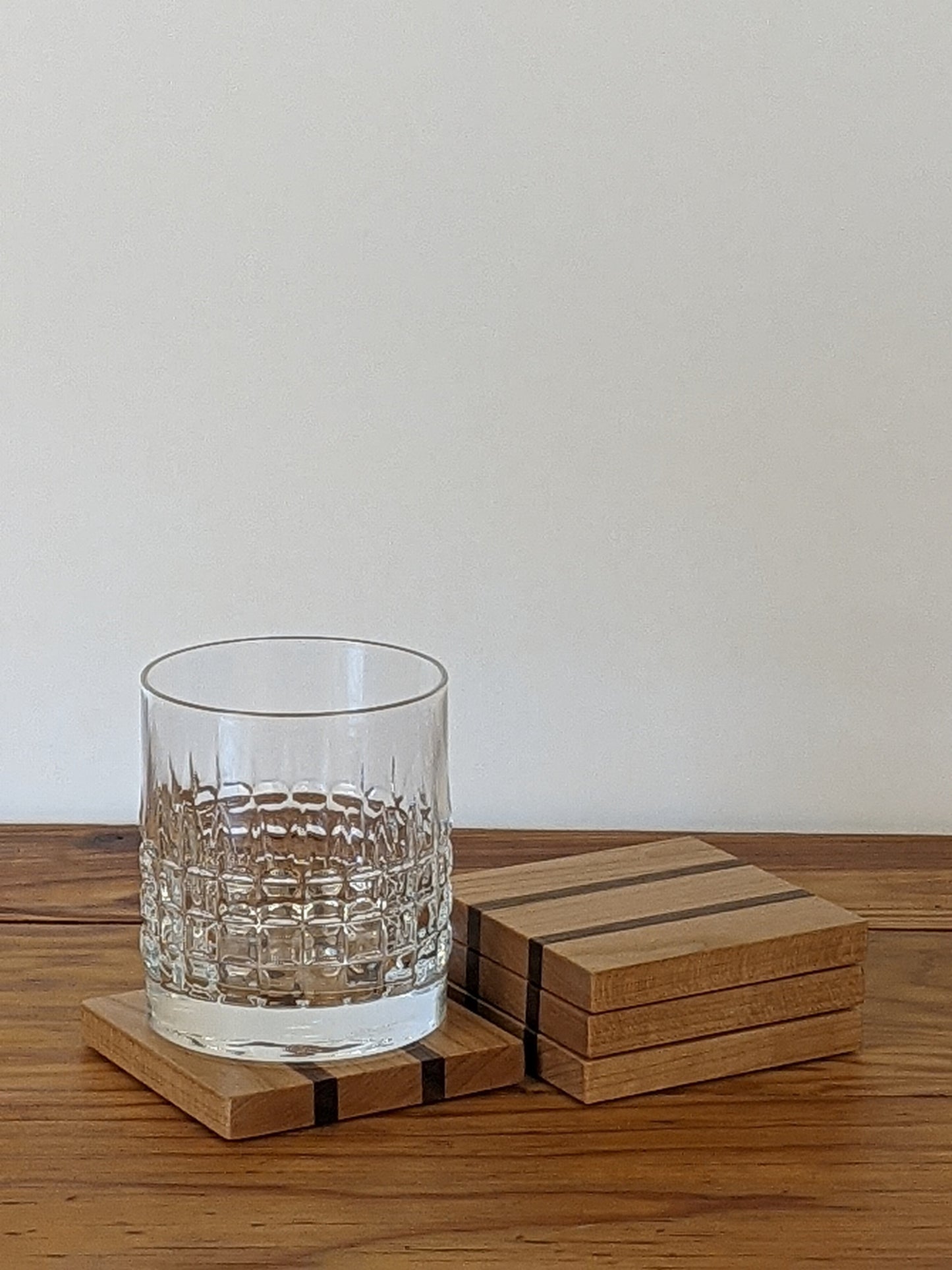 Cherry and Walnut coasters. 4 Pack